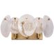Lily 3 Light 18.38 inch Brushed Brass Bathroom Vanity Wall Light