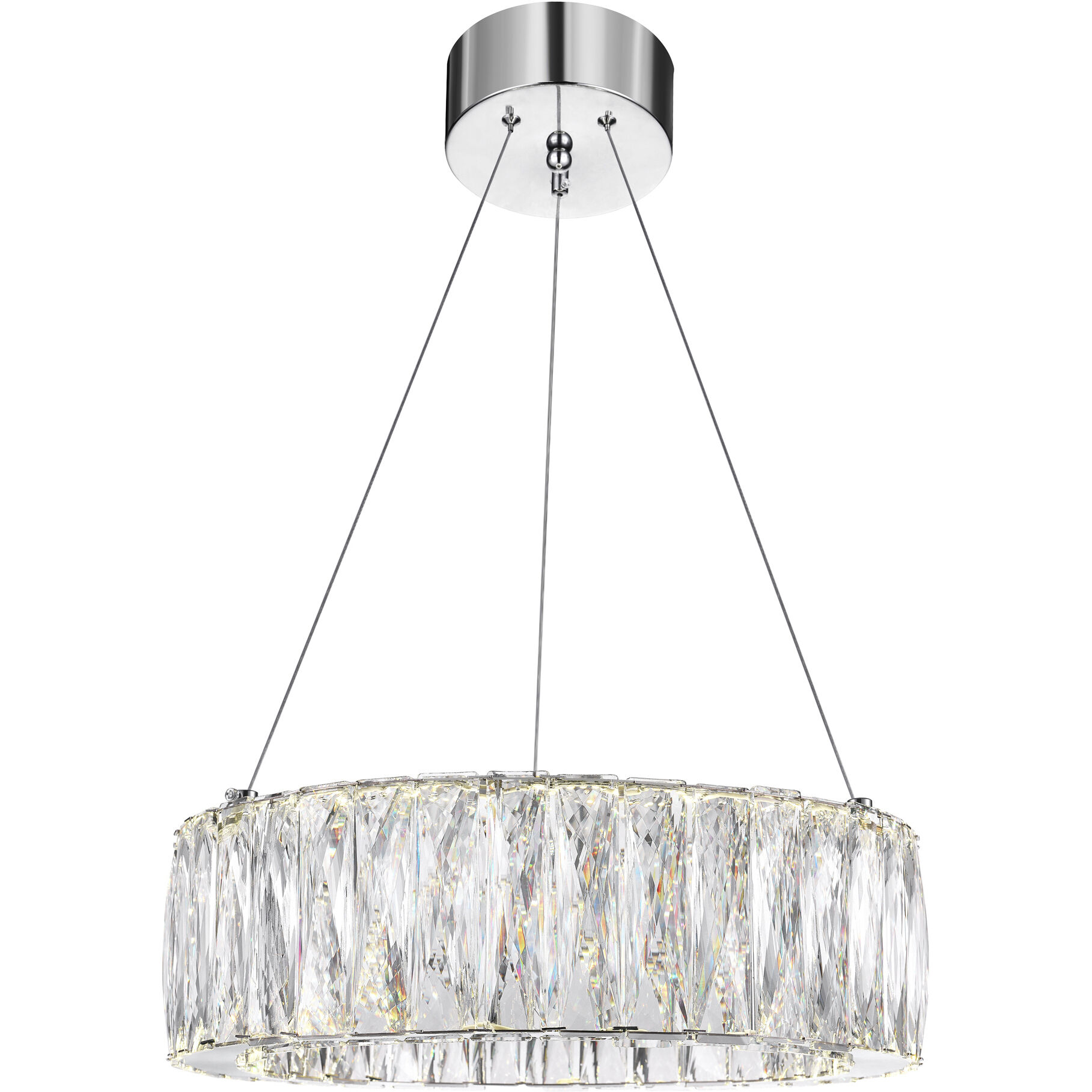 Juno LED 16 inch Chrome Chandelier Ceiling Light