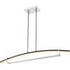 Arc LED 43.5 inch Chrome Linear Chandelier Ceiling Light
