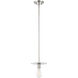 Modern 1 Light 8 inch Polished Nickel Mini-Pendant Ceiling Light