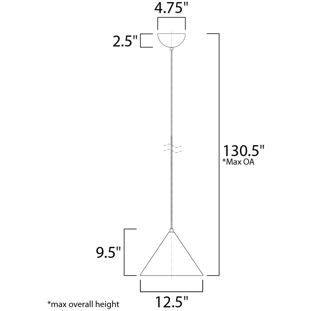 Abyss LED 12.5 inch Matte White Single Pendant Ceiling Light