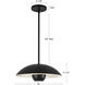 Umbra 1 Light 14 inch Vintage Brass Pendant Ceiling Light in Steel Shade