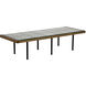 Paxton 67 X 26 inch Dark Walnut with Black Coffee Table