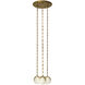 Alesa 5 Light 13.78 inch Antique Brass and Alabaster Pendant Ceiling Light