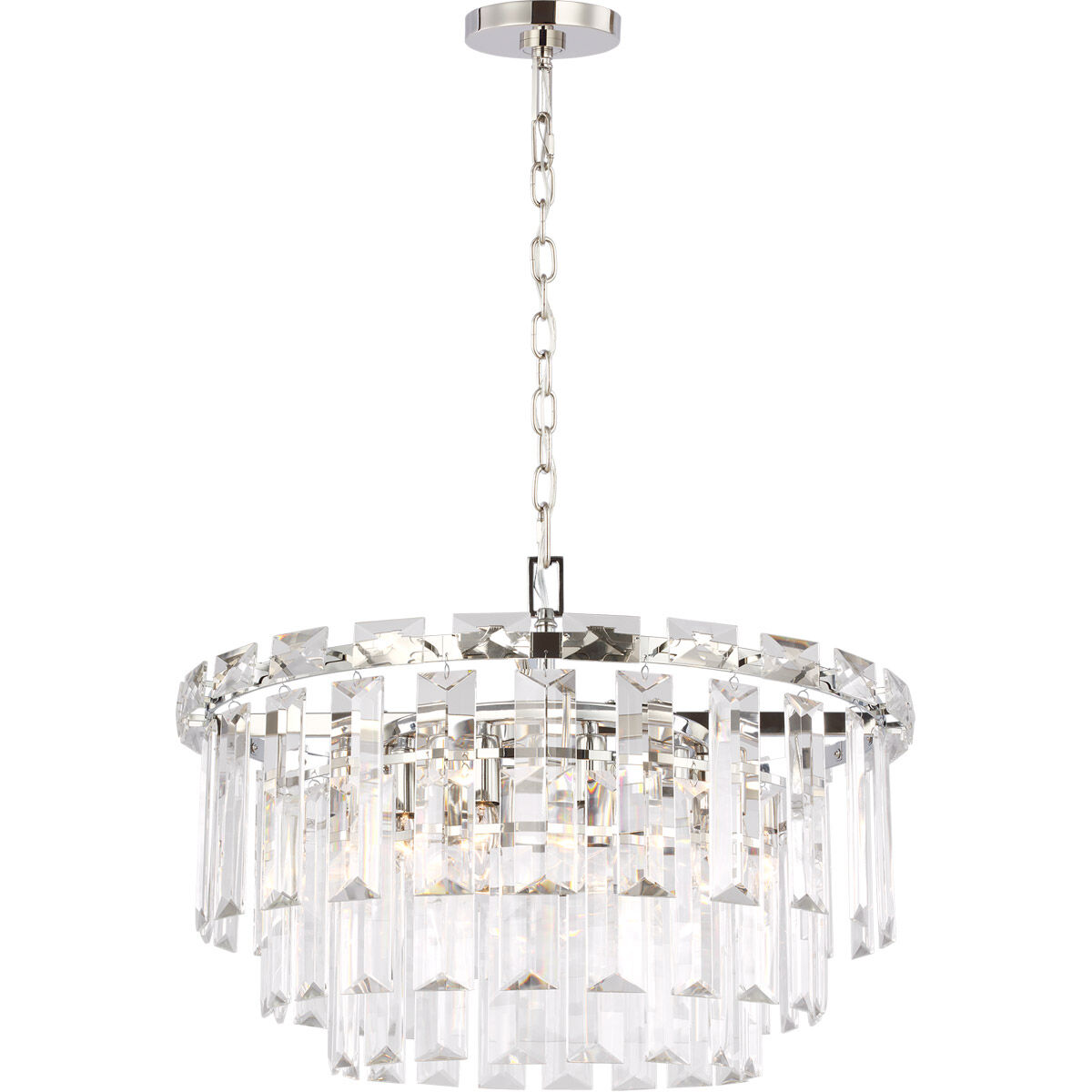 C&M by Chapman & Myers Arden 10 Light 24.13 inch Polished Nickel Chandelier Ceiling Light