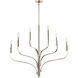 Livadia 6 Light Polished Nickel Chandelier Ceiling Light, 1 Tier Medium
