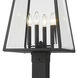 Broughton 4 Light 115.75 inch Black Outdoor Post Mounted Fixture