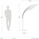 Mushroom 85 inch 4 watt Black Nickel Arc Floor Lamp Portable Light