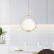 Celeste LED 14 inch Medallion Gold Down Mini Pendant Ceiling Light