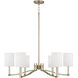 Ingrid 6 Light 32 inch Matte Brass Chandelier Ceiling Light