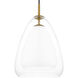Aero 1 Light 11.75 inch Aged Brass Mini Pendant Ceiling Light