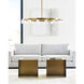 Kelly Wearstler Esfera LED 44 inch Natural Brass Chandelier Ceiling Light in 120V, Integrated LED