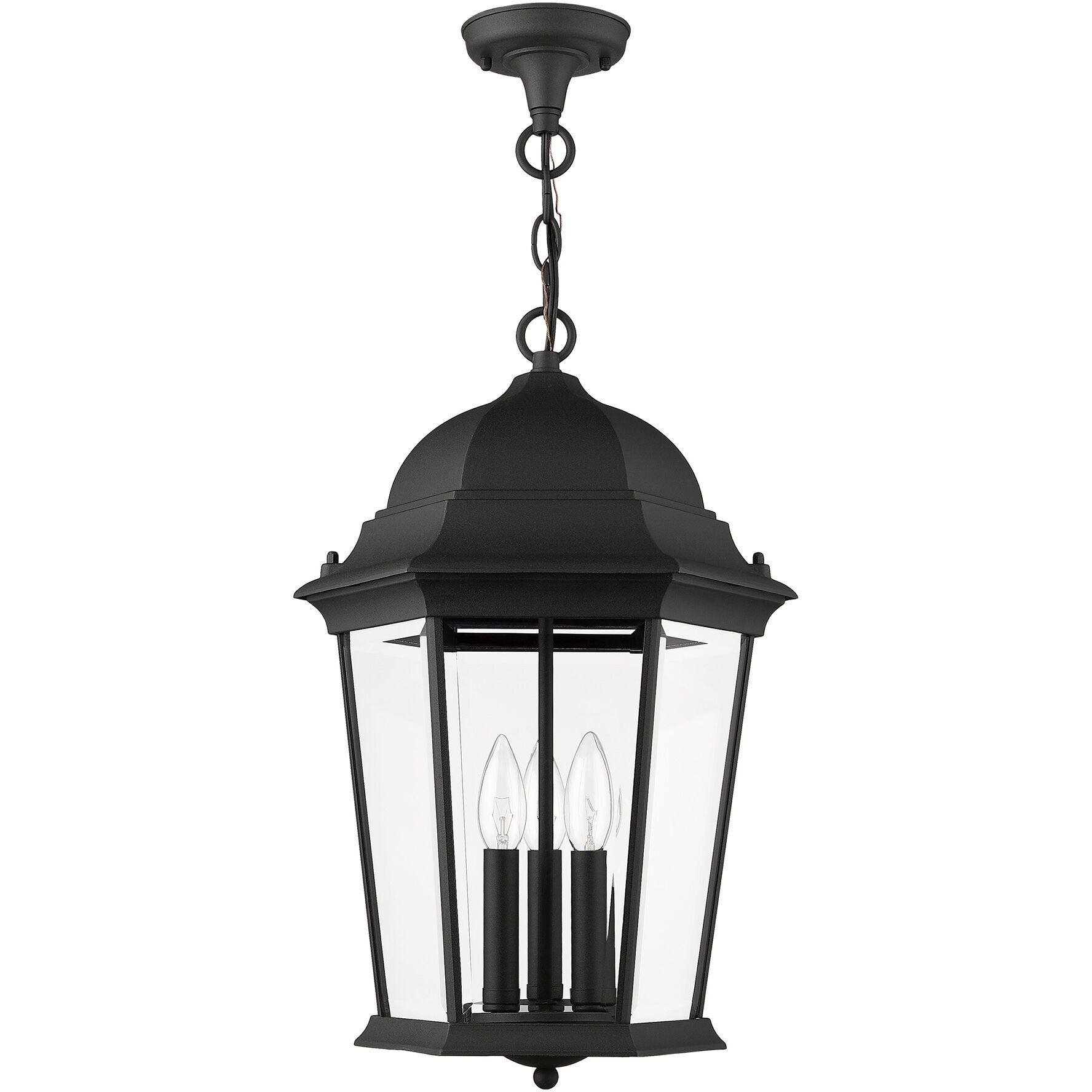 Hamilton 3 Light 12.5 inch Textured Black Outdoor Pendant Lantern