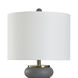Esther 32 inch 150.00 watt Frosted Charcoal Table Lamp Portable Light
