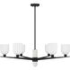 Collier 6 Light 40 inch Matte Black Chandelier Ceiling Light