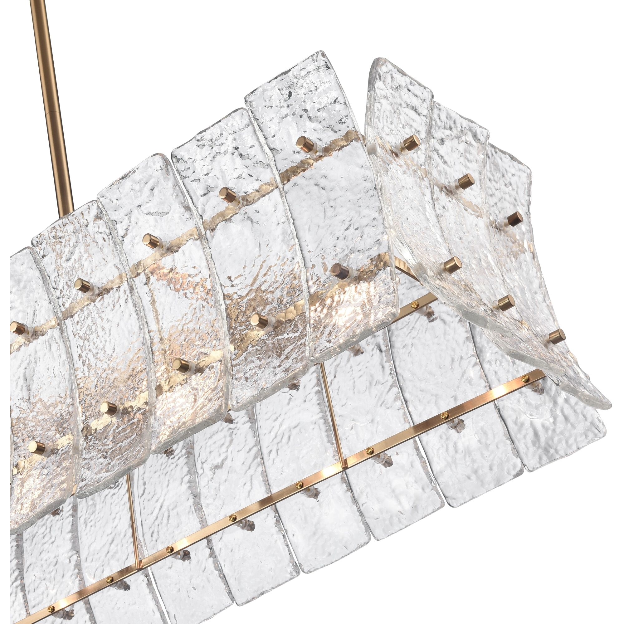 Sophie 6 Light 47 inch Lacquered Gold Linear Chandelier Ceiling Light