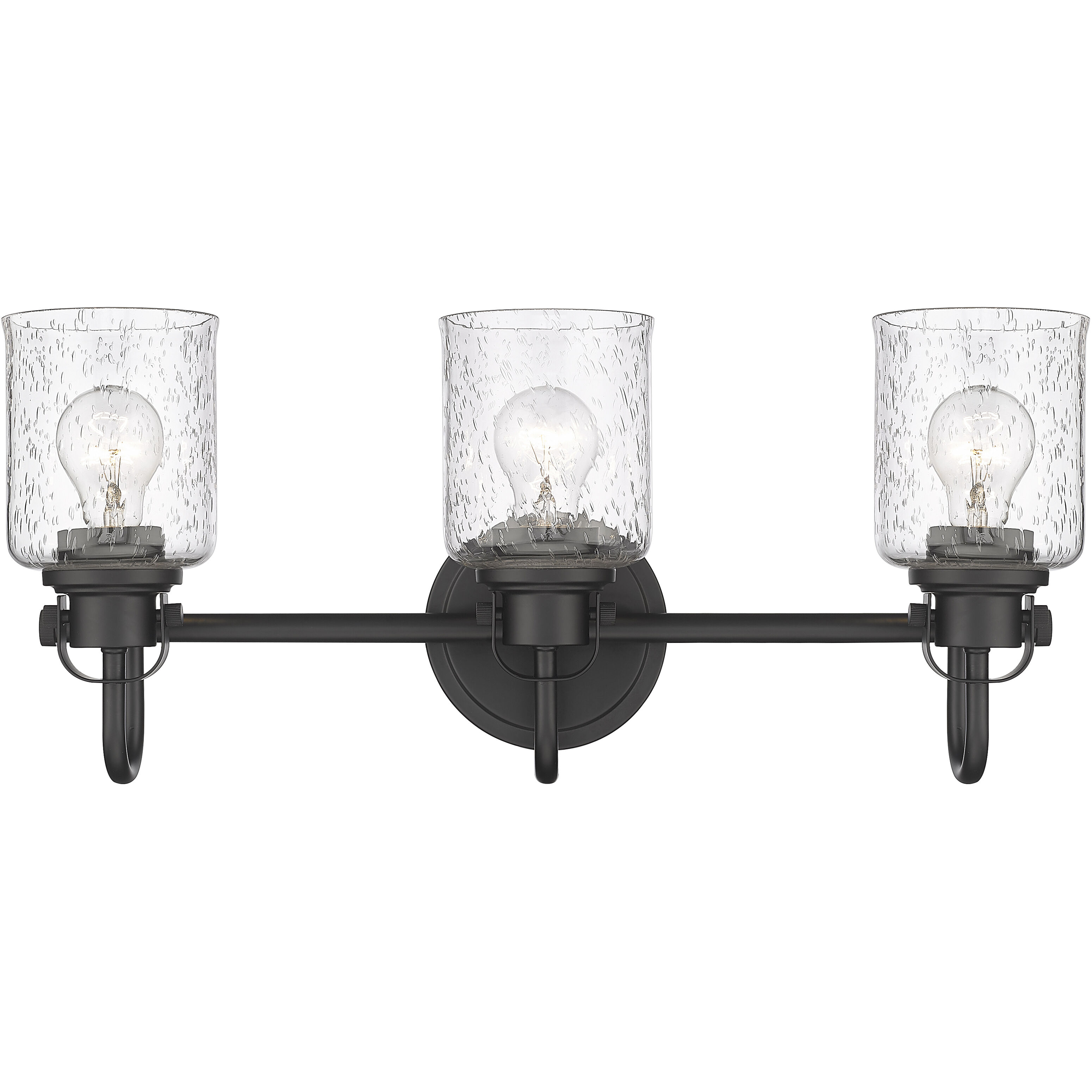 Kinsley 3 Light 22 inch Matte Black Bath Vanity Wall Light