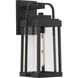 Walcott 1 Light 14 inch Textured Black Wall Lantern