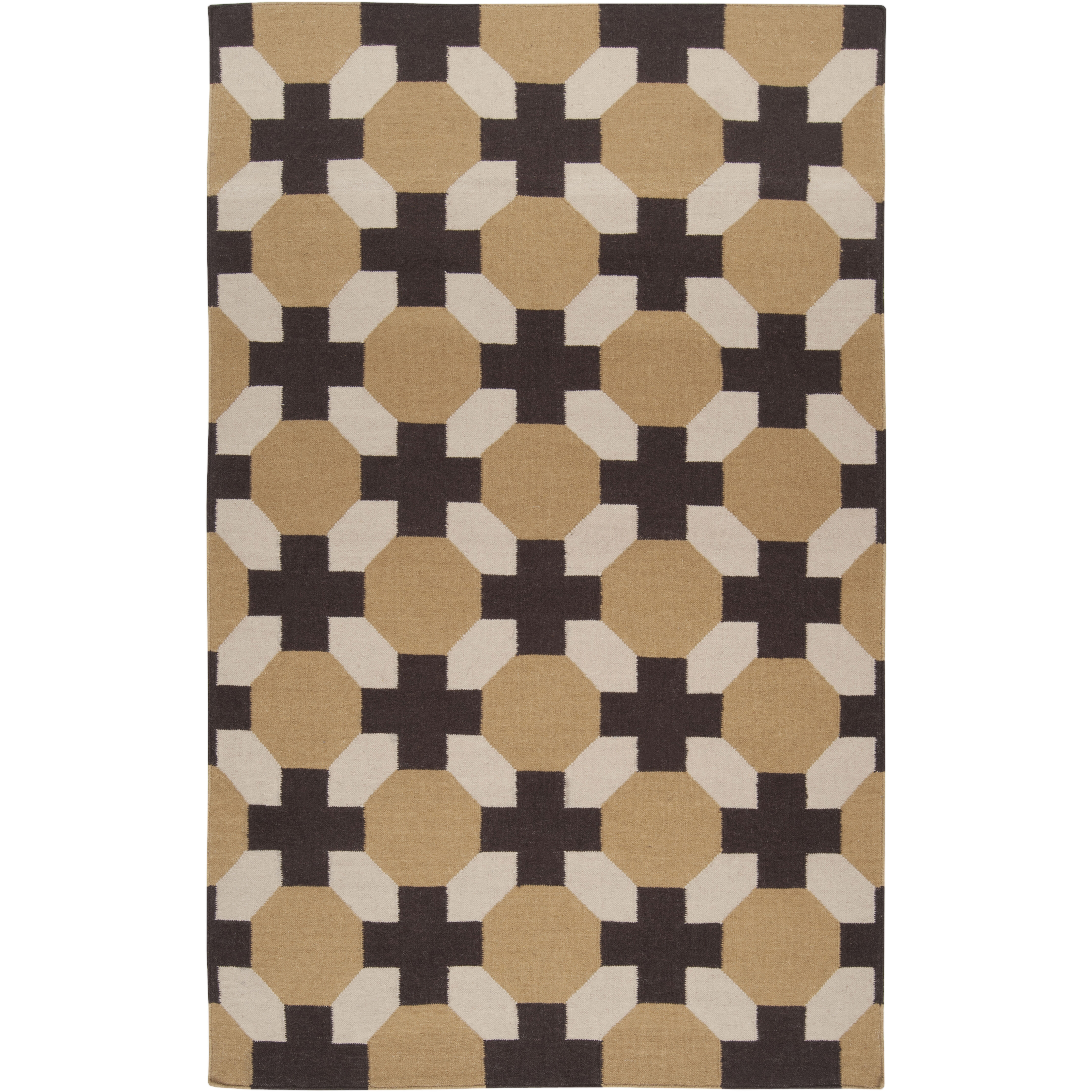 Archive 96 X 60 inch Tan, Dark Brown, Ivory Rug