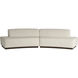 Islander Vanilla and Dark Walnut Sofa, Left