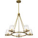 Valentine 30 inch Vintage Brass Chandelier Ceiling Light