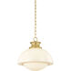 Celine 1 Light 15 inch Aged Brass Pendant Ceiling Light