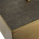 Wessex 14 inch Classic Brass and Gray Faux Shagreen Box