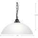 Classic Dome Pendant 1 Light 15 inch Matte Black Pendant Ceiling Light