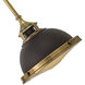 Amelia 1 Light 11.5 inch Buckeye Bronze with Heritage Brass Indoor Mini Pendant Ceiling Light