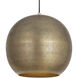 Aurelia 1 Light 20.25 inch Weathered Brass Single Pendant Ceiling Light