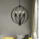 Drift 6 Light 24 inch Black Up Chandelier Ceiling Light