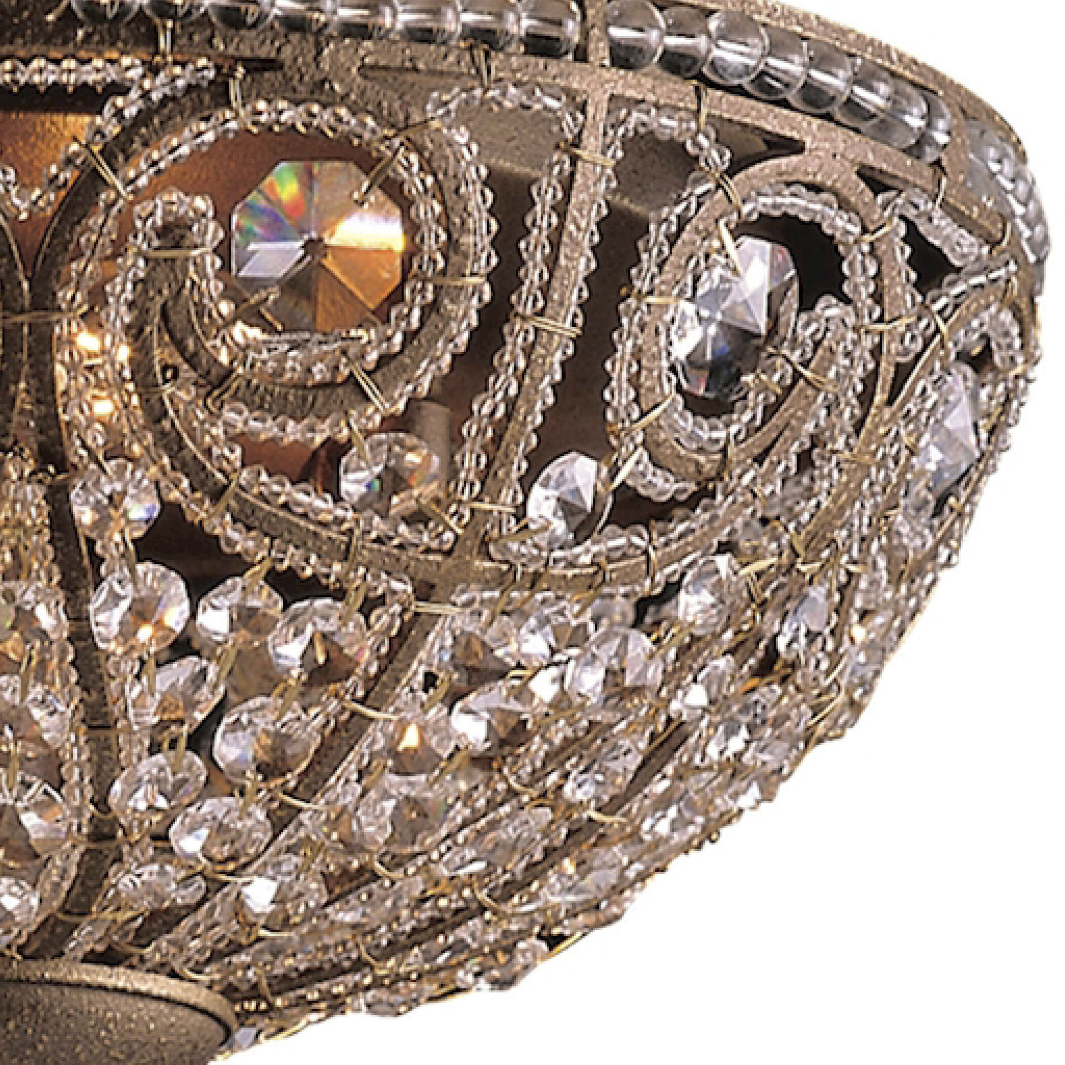 Elizabethan 3 Light 13 inch Dark Bronze Flush Mount Ceiling Light