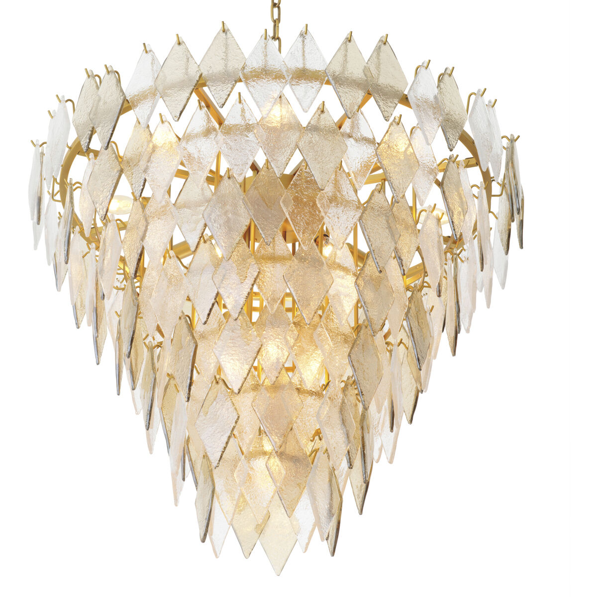 Rhombus 17 Light 35.43 inch Antique Brass Chandelier Ceiling Light, Large