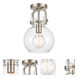 Restoration Newton LED 8 inch Brushed Satin Nickel Flush Mount Ceiling Light, Restoration