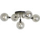 Sean Lavin Viaggio LED 22.3 inch Smoke/Polished Nickel Flush Mount Ceiling Light in LED 90 CRI 2700K