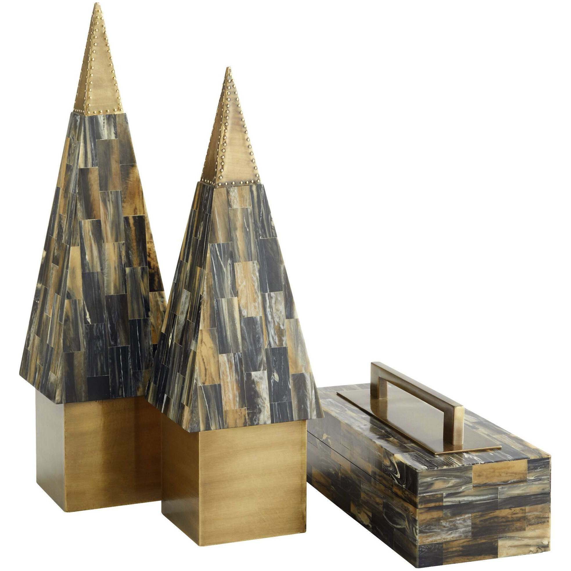 Cairo 14 X 6 inch Antique Brass Box