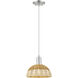 Natural Ballston Dome 1 Light 9 inch Brushed Satin Nickel Mini Pendant Ceiling Light