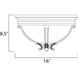 Camden VX 3 Light 16 inch Golden Bronze Outdoor Flush Mount