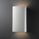 Ambiance Rectangle LED 13.5 inch Bisque Outdoor Wall Sconce, Large