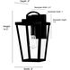 Brenwick 1 Light 14.5 inch Powder Coated Black Outdoor Wall Sconce