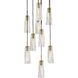 Cosette 9 Light 19.75 inch Heritage Brass Pendant Ceiling Light