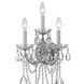 Maria Theresa Sconce Wall Light in Clear Hand Cut, Polished Chrome