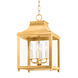 Leigh 4 Light 11 inch Vintage Gold Leaf Pendant Ceiling Light