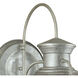 Budapest 1 Light 12.5 inch Galvanized Silver Outdoor Wall Sconce