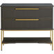 Riggs 38 X 32.75 inch Stained Gold and Sesame Black Nightstand