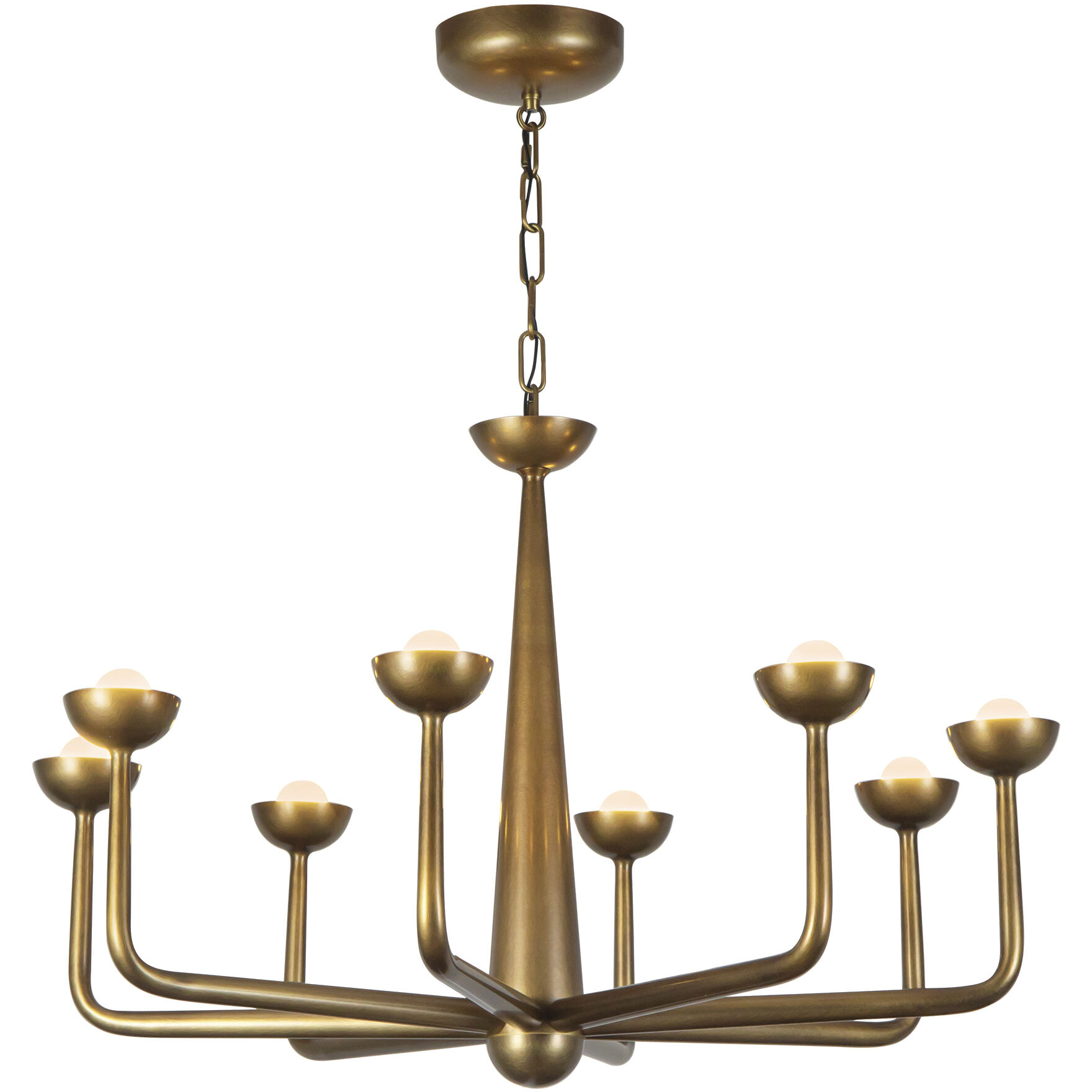Spade 29.88 inch Vintage Brass Chandelier Ceiling Light