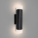 Kaya 24 2 Light 24 inch Black Outdoor Sconce