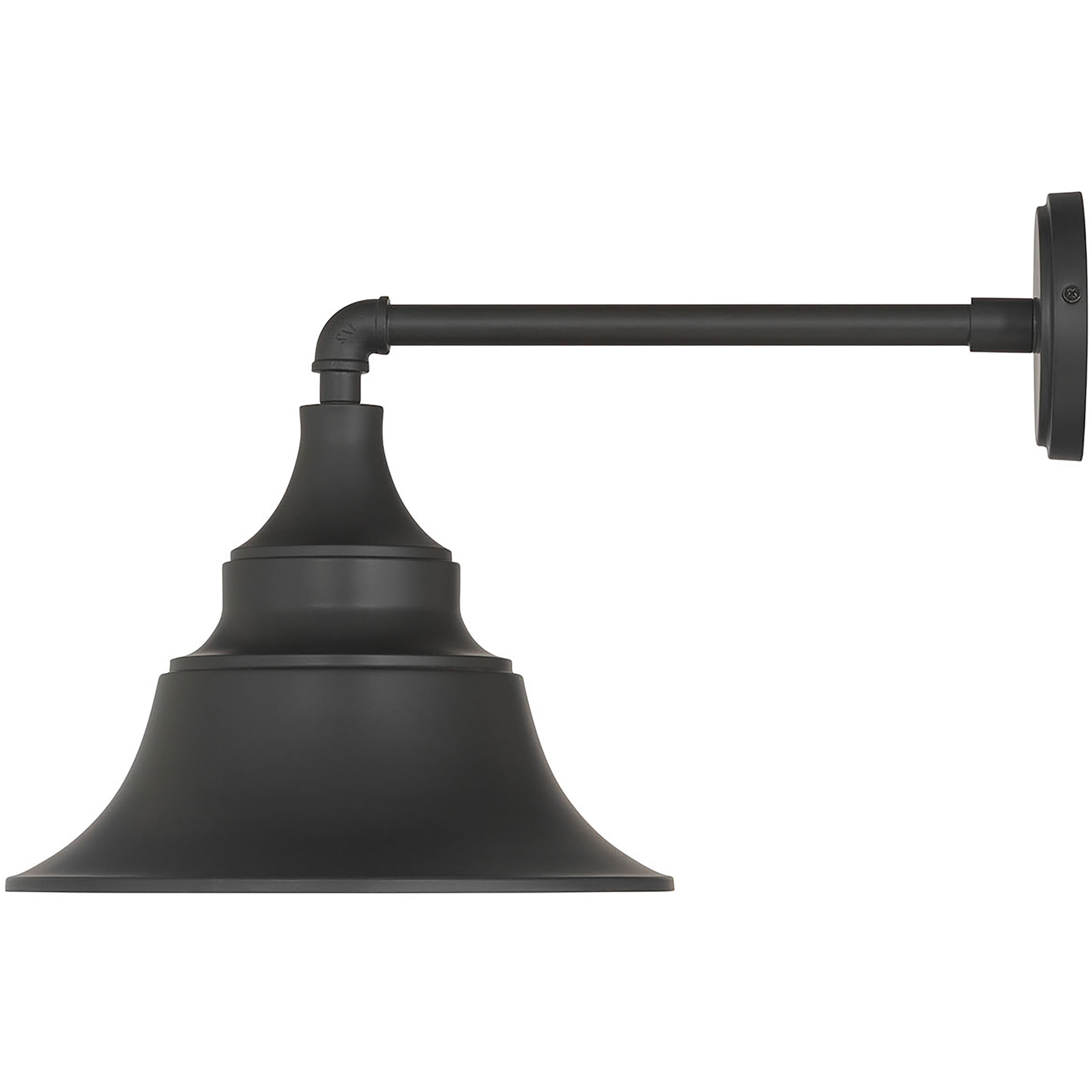 Varnel 1 Light 12.5 inch Powder Coated Black Outdoor Wall Sconce