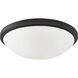 Button LED 17 inch Matte Black Flush Mount Ceiling Light
