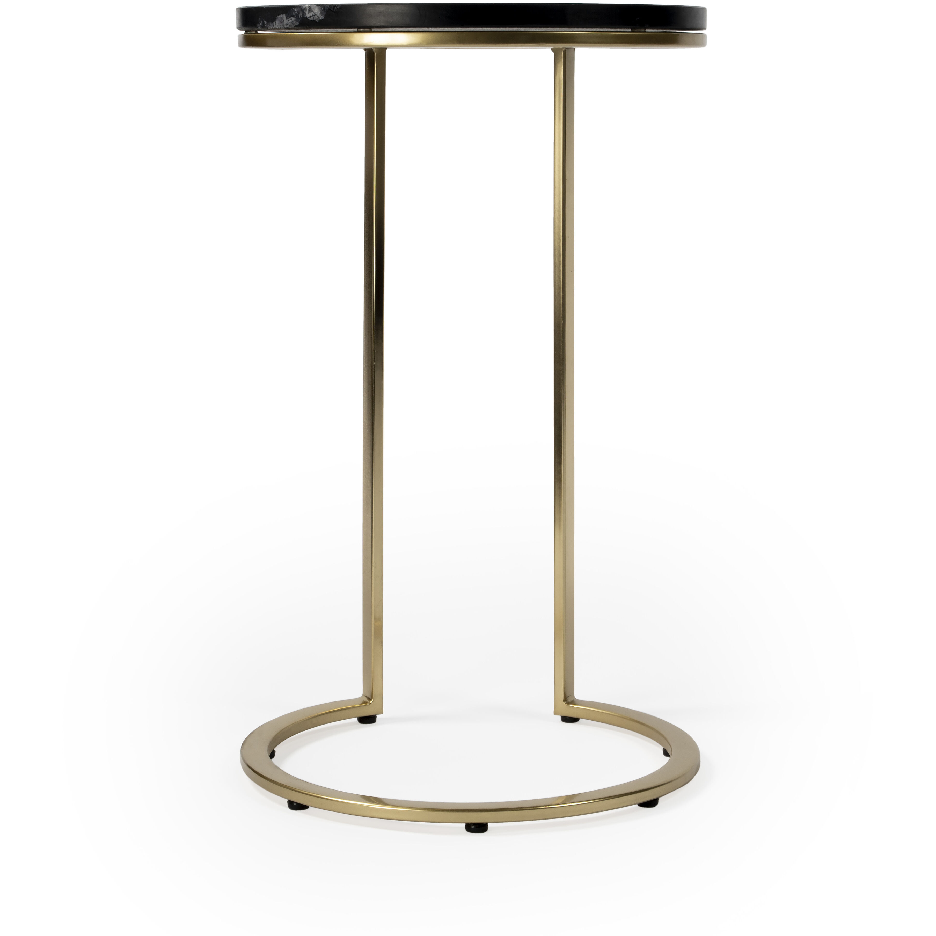 Shounderia Marble Side Table in Black